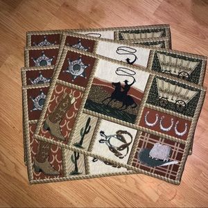 6 Really nice western placemats only  $25 firm. These were 9.99 a piece retail.